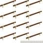 Drawer 8.66"/220mm Pulls Brass Walnut Kitchen Wardrobe Cabinet Hardware Pull Handle with Screw, 12Pcs