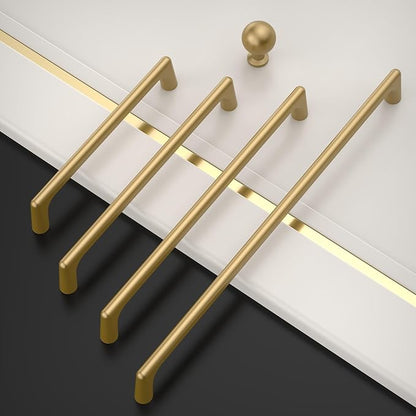 Amerdeco 10 Pack Champagne Bronze Cabinet Knobs Single Hole Cabinet Pulls Round Kitchen Cabinet Knobs Solid Drawer Knobs Dresser Knobs and Pulls for Bathroom Cabinets ZH0041