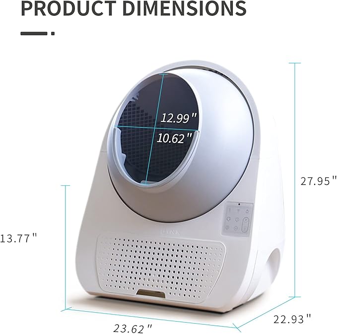 CATLINK Self Cleaning Automatic Litter Box for Cats 3.5~22lbs-APP Control,Double Odor Removal-Extra Large with 40 Liners&1 Carbon Filter Box Included -Smart Robot Cat Litter Box (New Version)-Mewly Pet