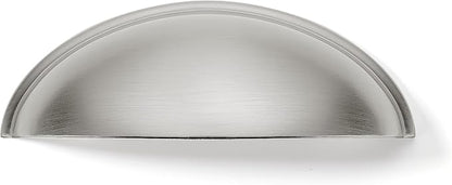 khtumeware 10 Pack 3" Drawer Pulls Brushed Satin Nickel Cabinet Cup Pulls Kitchen Hardware Cabinet Handles Drawer Handles Knobs 3 inch Hole Center