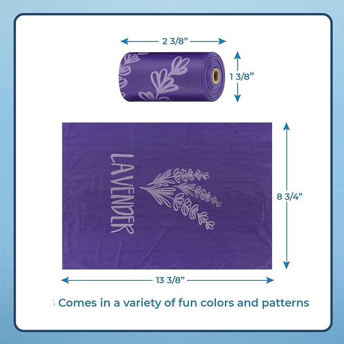 Best Pet Supplies Dog Poop Bags for Waste (150 Bags) Refuse Cleanup, Doggy Roll Replacements for Outdoor Puppy Walking and Travel, Leak Proof and Tear Resistant, Thick Plastic - Assorted Colors-Mewly Pet