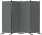 Morngardo Room Divider, Folding Privacy Screens, 4 Panel Room Partitions, 88" Foldable Wall Dividers, Portable Separating for Home Office Bedroom Dorm Decor (Grey)
