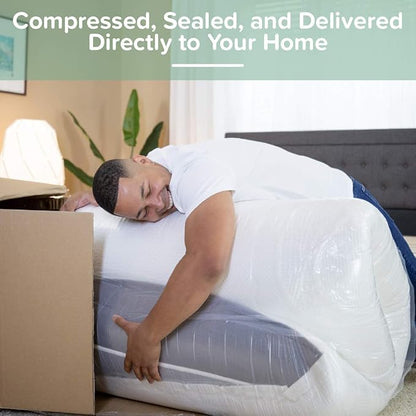 Perfect Cloud Made in The USA Elegance Plush Gel-Infused 12-inch Memory Foam Mattress - Pressure Relieving - Bed-in-a-Box (Queen)