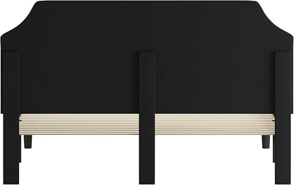 Flash Furniture Brighton King Size Tufted Upholstered Platform Bed in Black Fabric