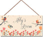 Personalized Name Sign Birds and Tree Decor For Girls Bedroom Baby Nursery Room Door Wood Plaque Hanging Wall Art Decor For Boys Room