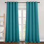 NICETOWN Peacock Teal Blackout Curtains & Drapes - Thermal Insulated Grommet Blackout Light Blocking Room Darkening Window Treatments for Bedroom/Living Room (2 Panels, W46 x L90)