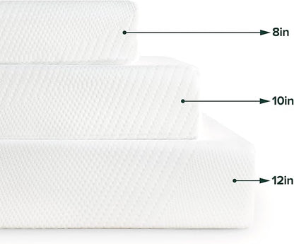 ZINUS 12 Inch Green Tea Essential Memory Foam Mattress, Queen, Mattress in A Box, Affordable Mattress, CertiPUR-US Certified