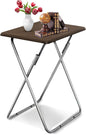 Garden 4 you 25In Portable Folding TV Tray Table on Bed & Sofa,TV Dinner Tray with Sturdy MDF,Portable Table with No Assembly Required （Walnut,1PC）