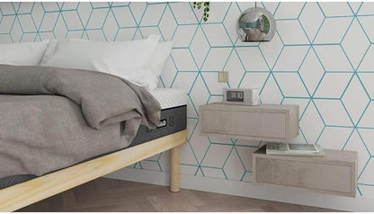 Mobili Fiver, Riccardo Floating nightstand, Ashwood White, Made in Italy