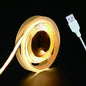 Short Led Strip Lights 5V USB LEDs Display Cabinet Lighting COB LED Strip Light 3000K Warm White Not Dimmable Flexible Small led Lights for DIY Home LED TV Lights Indoor Use (3.28FT/1M)