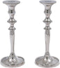 Hosley Set of 2 Silver Finish Taper Candle Holder 8" High. Ideal Gift and Use for Weddings, Party, Spa or Aromatherapy W1