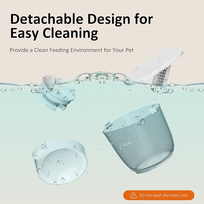 5L/21 Cup Automatic Cat Feeder, Timed Cat Dry Food Dispenser, Automatic Pet Feeders Dual Power Supply, 6 Meal Programmable 1-20 Portion Cats Feeder, Auto Dog Feeders,Pet Food Dispenser for Cats, Puppy-Mewly Pet