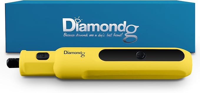 Diamondg Cordless Micro Dog Nail Grinder with Quiet Sound & LED Tip for Large & Small Dogs, 4hrs. Runtime - Electric Dog Nail Trimmer, Heavy Duty Rotary Tool Alternative to Toenail Clippers & Filers-Mewly Pet