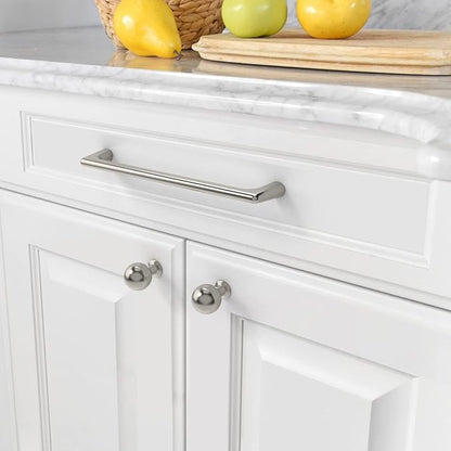 Amerdeco 30 Pack Brushed Satin Nickel Cabinet Pulls 5 Inch(128MM) Hole Centers Kitchen Cabinet Handles Hardware Kitchen Handles for Cabinets Cupboard Handles Drawer Pulls ZH0041