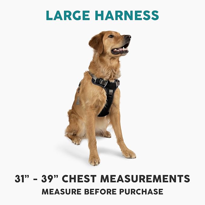 Embark Adventure Dog Harness, Reflective Trim No Pull Dog Harness for Large Dogs - Military Grade Nylon, Front Clip with Gel Lined Handle. Soft & Padded Puppy for Any Breed-Mewly Pet