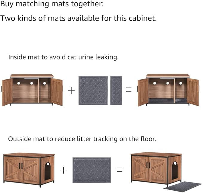 unipaws Top Opening Cat Litter Box Enclosure, Friendly to Elderly People, Waist or Keen Problem People, XL Extra Large Cat Box Furniture, High Jumbo Automatic Litter Box Cover Hidden for Large Cat-Mewly Pet