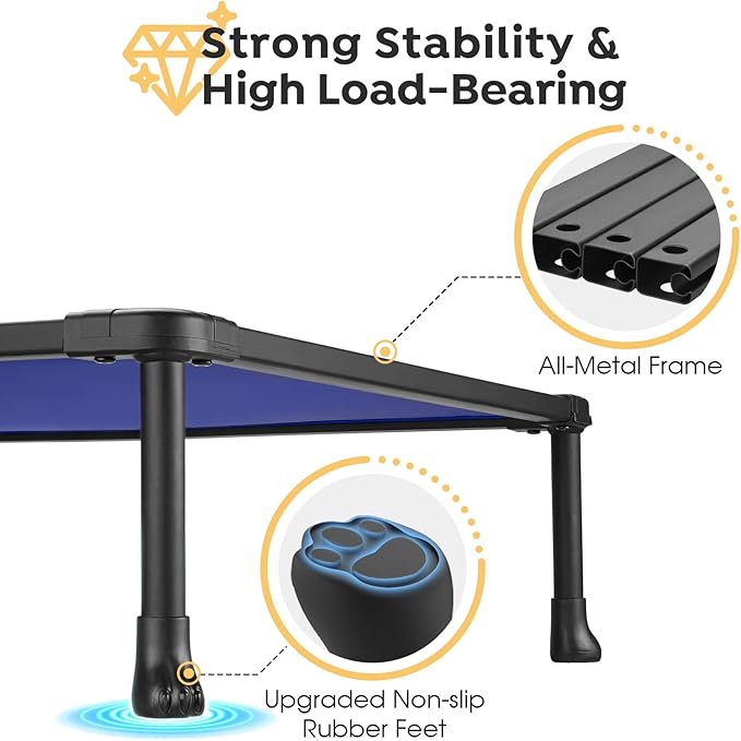 Veehoo Chew Proof Dog Bed - Anti-Scratch Durable Dog Hammock, Off Ground, CWC2420ACP-Mewly Pet