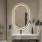 Niccy Oval LED Mirror for Bathroom, 36x24 Front Lit + Backlit Vanity Mirrors with Light Anti-Fog, Shatter-Proof, 3 Colors, Makeup Mirror with Black Frame (Horizontal/Vertical)