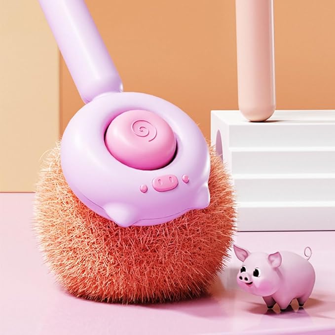 Cat Brush for Short or Long Haired Cats Dogs Rabbits, Cute Dog Brush with Release Button for Massage and Removes Loose Fur-Mewly Pet