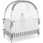 Pop Up Baby Crib Tent, Crib Net Canopy to Keep Baby in, Crib Mosquito Net with Viewing Window, Soft Mesh Cover & Pop Up Structure