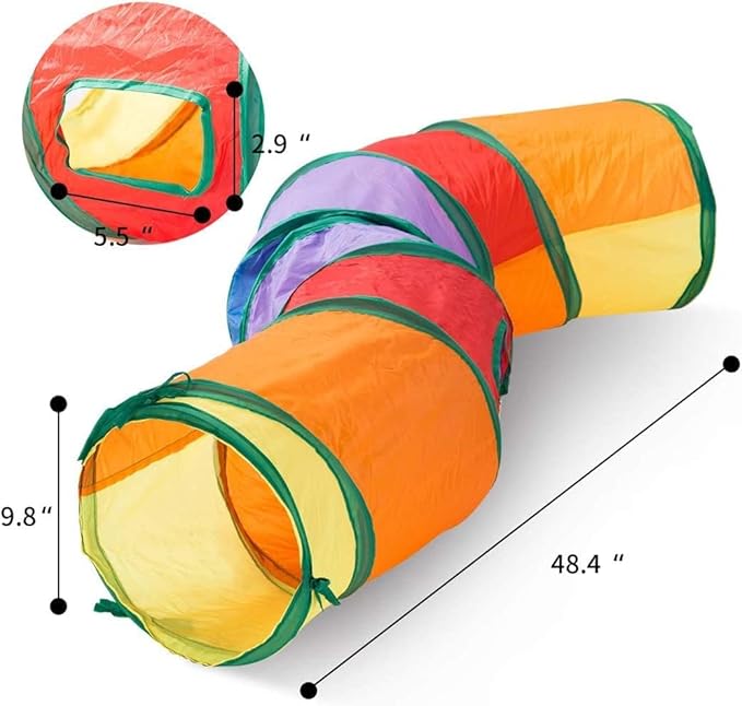 Cat Tunnels for Indoor Cats, Interactive Peek-a-Boo Cat Chute Cat Tube Toy, Camouflage S-Tunnel-Mewly Pet