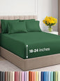 Extra Deep Queen Sheet Set - 6 Piece Breathable and Cooling Sheets - Hotel Luxury Bed Sheets Set - Easy Fit - Soft, Wrinkle Free and Comfy Sheets Set - Emerald Green Sheet Set with Extra Deep Pockets