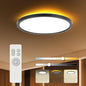 TALOYA Flush Mount Ceiling Light with Remote,3000K-6500K Adjustable,2000K Nightlight,12 Inch, Led Low Profile Ceiling Lights for Bedroom, Living Room, Kitchen, Black