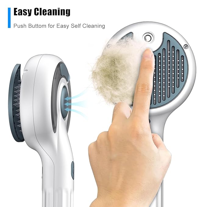 Cat Steam Brush for Indoor Cats – 3-in-1 Grooming Tool with Water Spray, Self-Cleaning Hair Comb for Long & Short Haired Cats and Dogs-Mewly Pet