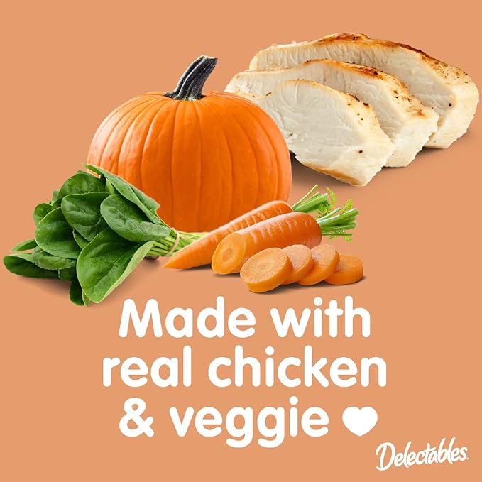 Hartz Delectables Savory Broths Chicken & Veggies Lickable Wet Cat Treats, 12 Count-Mewly Pet