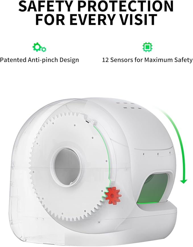 PETKIT 2025 Purobot Max Pro AI-Camera Self Cleaning Cat Litter Box, 210° Wide Angle Lens Night Vision Cat Facial Recognition Automatic Litter Box with 5G WiFi App Control Odor-Free-Mewly Pet