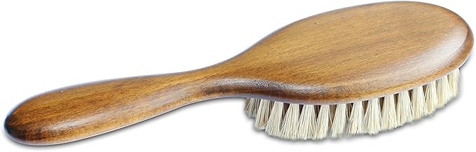 Mars Coat King Bristle Cat Hair Brush Deshedding Tool - Pet Grooming Supplies for Furry, Shaggy, Loose Hair in all Breeds, Wooden Handle for Thick Coats - ¾" Bristles, 2" Wide Head-Mewly Pet