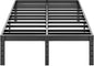 ALDRICH Metal King Size Bed Frame - 16 Inch Tall Black Basic Steel Slats Platform, Easy Assembly Heavy Duty Noise Free Bedframes, No Box Spring Needed