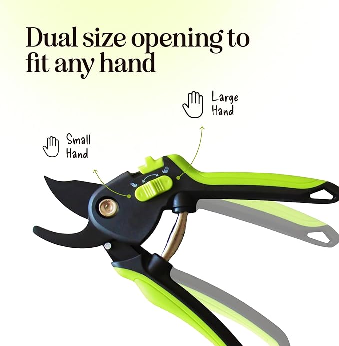 Ultra Sharp Pruning Shears Hedge Clipper – Cuts 3X Easier, Dual-Size Opening, Weak Hand Arthritis Clippers, Rust-Resistant Pruner, Effortlessly Cuts-Mewly Pet
