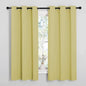 NICETOWN Paler Yellow Room Darkening Curtains for Kitchen, Window Treatment Thermal Insulated Solid Grommet Room Darkening Curtains/Drapes for Bedroom (Set of 2, 42 inches Wide by 48 inches Long)