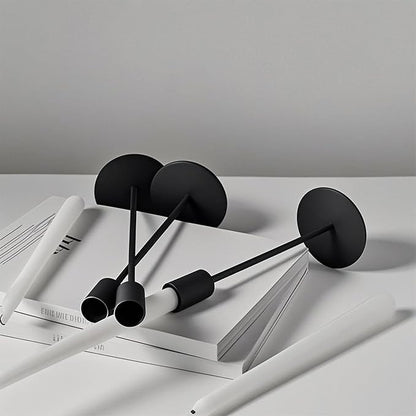 Set of 3 Black Taper Candle Holders, Metal Black Candlestick Holders, Tall Candle Holder, Fits 3/4 inch Thick Candle&Led Candles, for Table Centerpiece, Wedding, Dinning, Party Home Decor