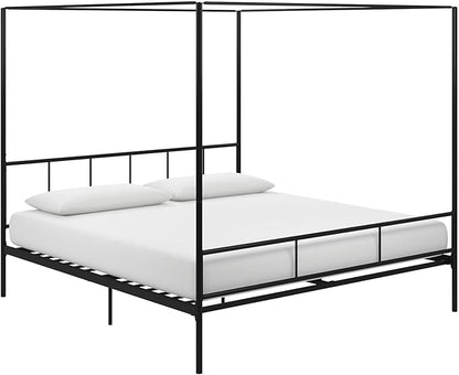 Novogratz Marion Canopy Bed, King, Black