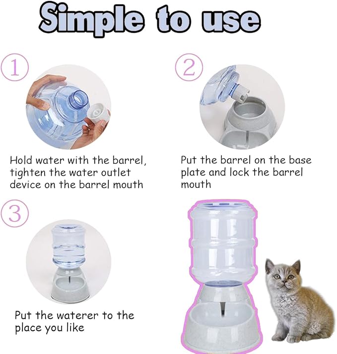 Dog Water Bowl Dispenser,3 Gallon/ 11L Pet Water Dispenser Station for Large Dogs and Cats,Gravity Automatic Feeder,Large Size Dog Drinking Fountain-Mewly Pet