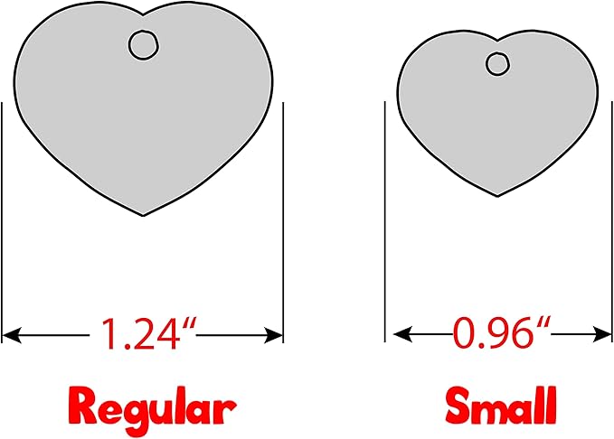 Personalized Dog Tag with 5 Lines of Custom Deep Engraved Durable Stainless Steel Pet ID Name Tag Designer Regular Size Heart-Mewly Pet