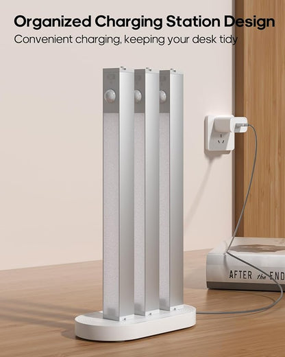 6 Pack Led Under Cabinet Lights Wireless with Charging Station, 7’’ Rechargeable Motion Sensor Light Indoor, Dimmable Closet Lights for Cabinets, Bookshelf, Stair, Hallway