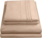Queen Size Bed Sheets - Breathable Luxury Sheets with Full Elastic & Secure Corner Straps Built In - 1800 Supreme Collection Extra Soft Deep Pocket Bedding Set, Sheet Set, Queen, Taupe