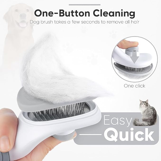 Namylya Cat Brush for Shedding & Grooming – Slicker Brush for Dogs and Cats with Long Hair – Removes Tangles, Mats & Loose Fur-Mewly Pet