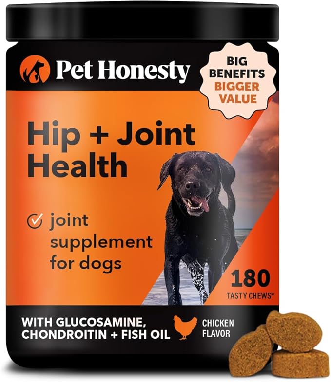 Hip & Joint Health - Dog Joint Supplement Support for Dogs with Glucosamine Chondroitin, MSM, Turmeric - Glucosamine for Dogs Soft Chews - Advanced Pet Joint Support and Mobility - 180 ct-Mewly Pet