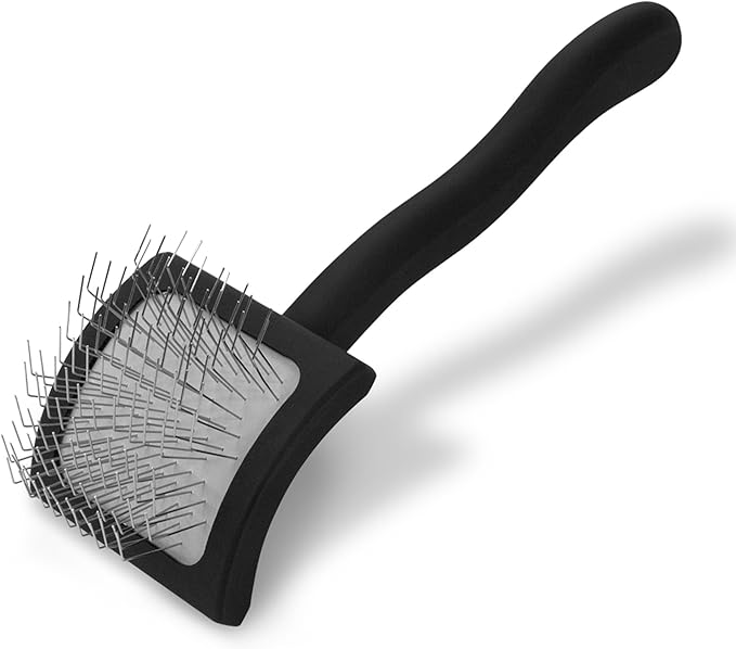 Chris Christensen Baby K Dog Slicker Brush, Groom Like a Professional, Fluff Detangle Style, Saves Time Energy, Black, Small-Mewly Pet