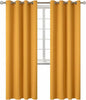 BGment Room Darkening Curtains 84 Inches Long - Grommet Thermal Insulated Drapes Window Treatment Curtains for Bedroom, 2 Panels, 52 x 84 Inch, Mustard Yellow