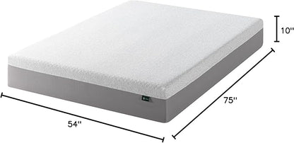 ZINUS 10 Inch Ultima Memory Foam Mattress [New Version], Full, Fiberglass Free, Medium Firm Feel, Breathable Airflow Memory Foam, Certified Safe Foams & Fabric, Mattress in A Box