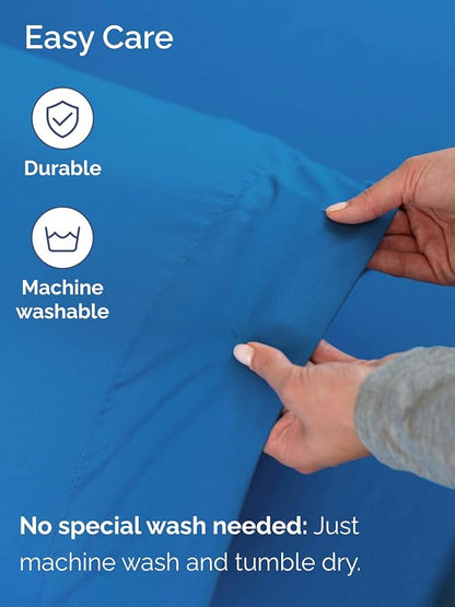 Extra Deep Queen Sheet Set - 6 Piece Breathable & Cooling Sheets - Hotel Luxury Bed Sheets Set - Easy & Secure Fit - Soft, Wrinkle Free & Comfy Sheets Set - Royal Blue Sheet Set w/Extra Deep Pockets