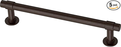 Franklin Brass Francisco (5-Pack) Cabinet Handles 5-1/16' Hole Center Deep Bronze Kitchen Drawer Pulls Dresser, Furniture Hardware P29618K-324-B