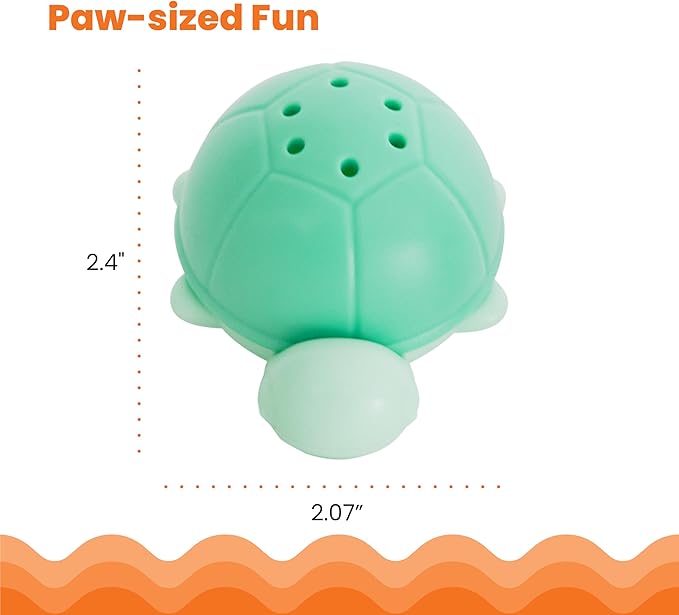 Catstages Wobble Turtle Catnip Diffuser Refillable Cat Toy-Mewly Pet
