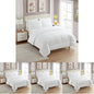 Sweet Home Collection 5 Piece Comforter Set Bag Solid Color All Season Soft Down Alternative Blanket & Luxurious Microfiber Bed Sheets, White, Twin (Pack of 4)