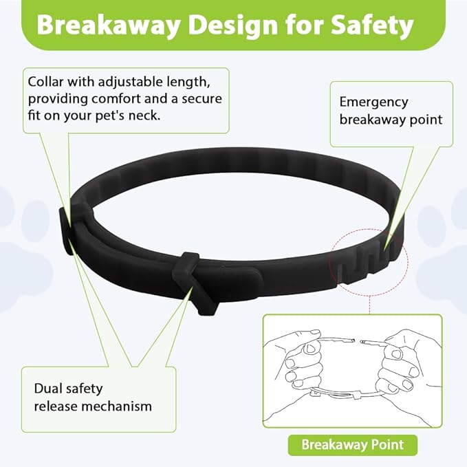 4 Pack Flea and Tick Collar for Cats, Natural Plant Oil Formula Cat Flea Collar Provides 32-Month Protection for Flea Tick Prevention, Waterproof & Adjustable Cat Flea Treatment for Most Cats-Mewly Pet